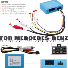 Car D2B Optical Fiber Decoder Adapter for Mercedes Benz S/SL/C/CL/CLK/E/ML US