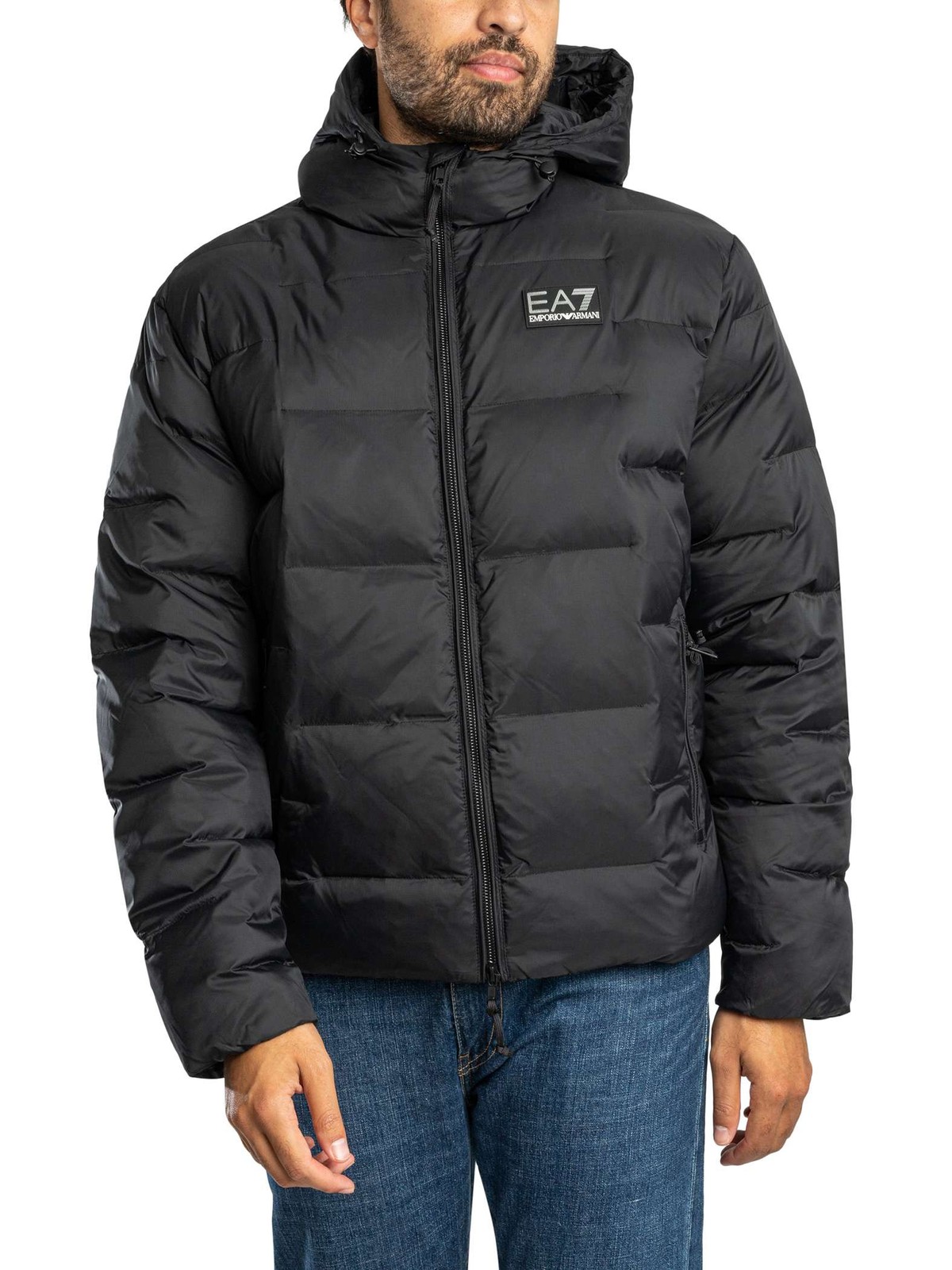 Emporio Armani Ea7 , Winter Jackets, Male, Black, 2XL, Bomber Jacket Regular Fit Padded - Image 2