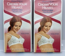 Cross Your Heart Bundle Of 2 New 36A White Stretch Bra Fiberfill Lining
