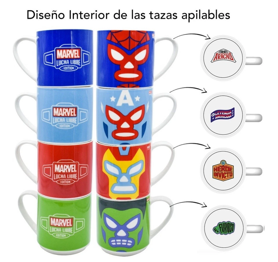 Marvel Lucha Libre Edition Mugs Mexican Wrestling Tea Coffee Porcelain Mug - Image 2 of 4