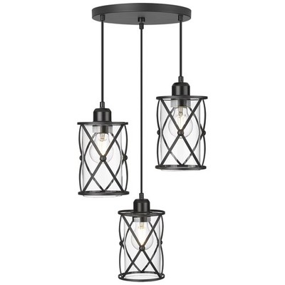 Osimir Black Dining Room Chandelier Light Fixtures, 3-Light Pendant Lighting