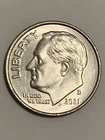2021-D Roosevelt Dime 10 Cent Coin.