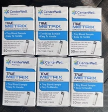 6 True Metrix/Centerwell Blood Glucose Test Strips 300 CT (6 BOXES) EXP 04/2026