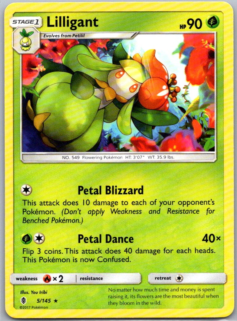 Lilligant 5/145 SM - Guardians Rising Rare NM