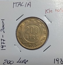 Italia 200 lire, 1982   -  km 105