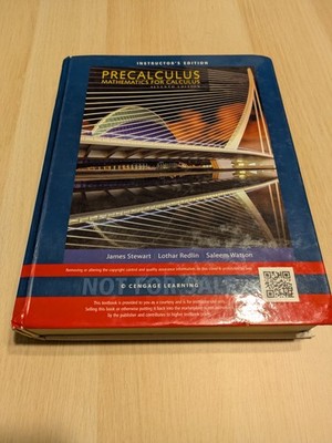 Precalculus: Mathematics for Calculus Instructor's Edition | eBay
