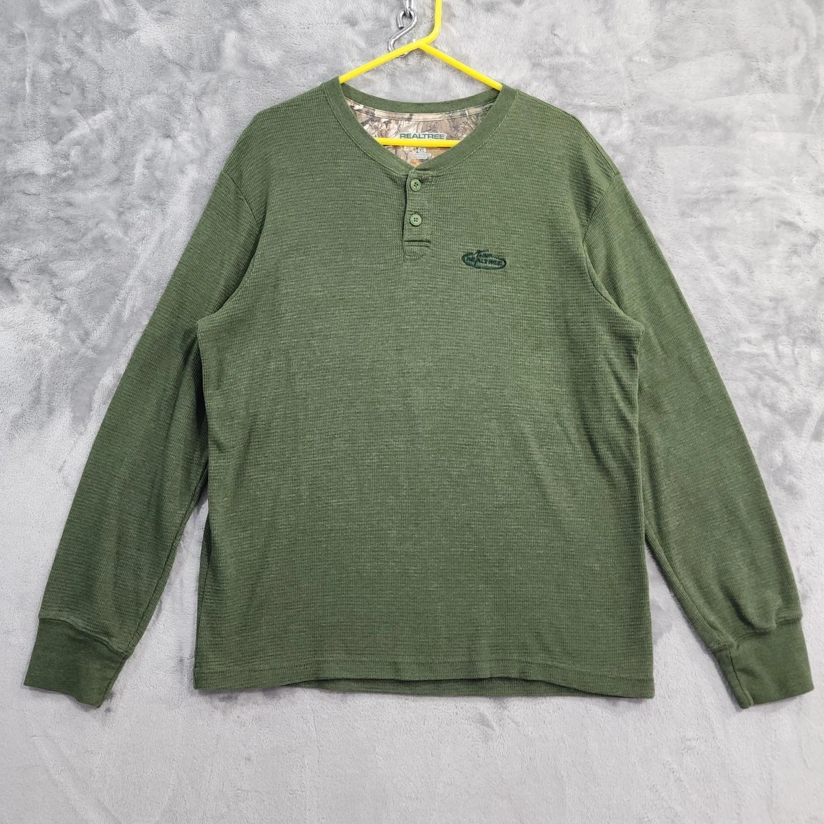T-shirt Manches Longues Realtree - Taille L, Vert Camouflage - Parfait état, Idéal Chasse Et Plein Air