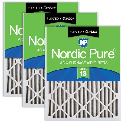14x20x2 Actual Size 13 1/2 x 19 1/2 x 1 3/4 Pleated Air Filters MERV 13 Plus ...