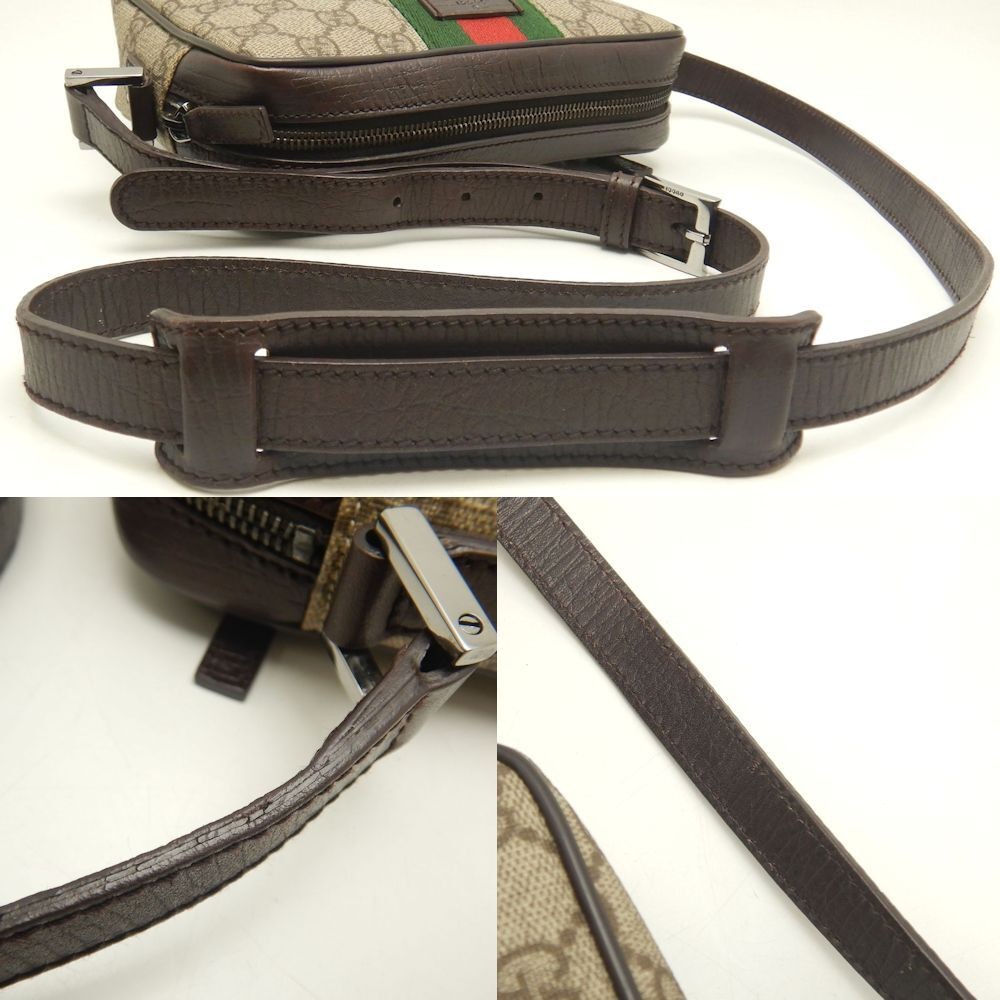 GUCCI 162910 Sherry Line Shoulder Bag GG Supreme Canvas Beige Brown Women s 2535 thumbnail 5