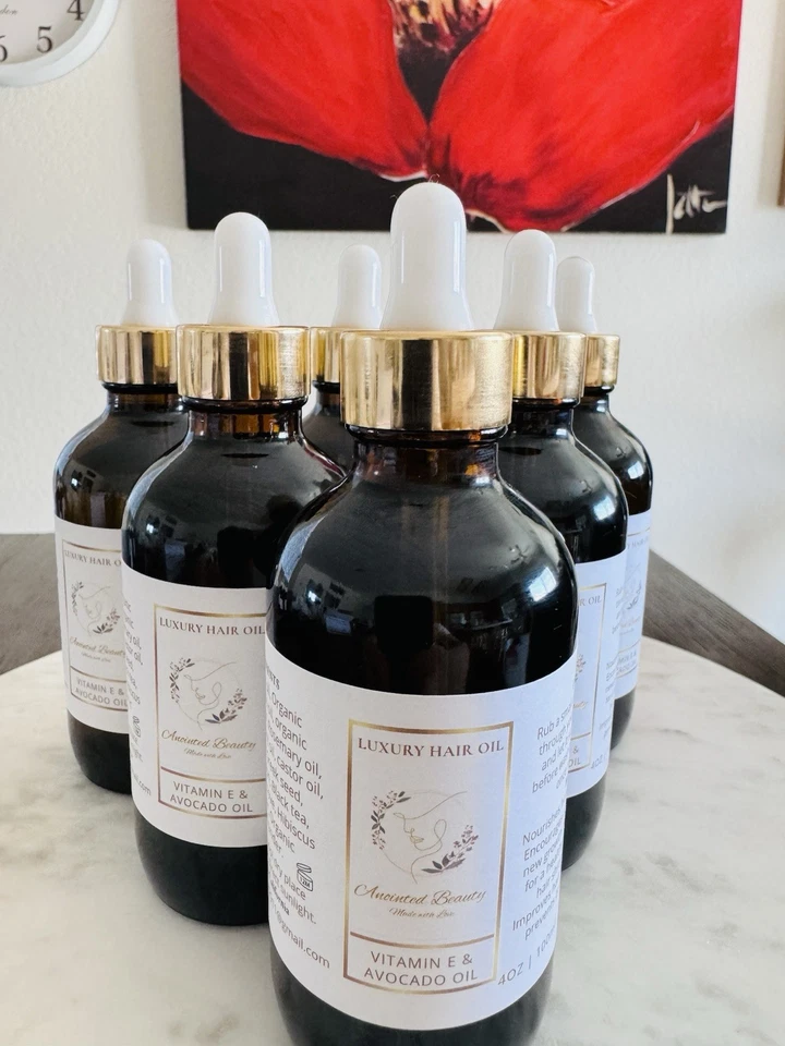 Aceite de crecimiento del cabello de lujo, productos naturales para el cabello, productos de belleza naturales para todos Foto 4 de 4