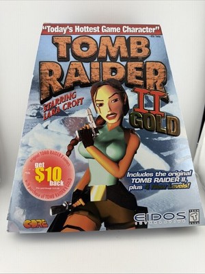 Tomb Raider Gold 2 II- Trapezoid Box, Game Discs, Manual - Tested 