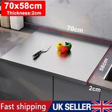 Stainless Steel Cutting Chopping Board Dough Board Meat Bread Kitchen Worktop UK