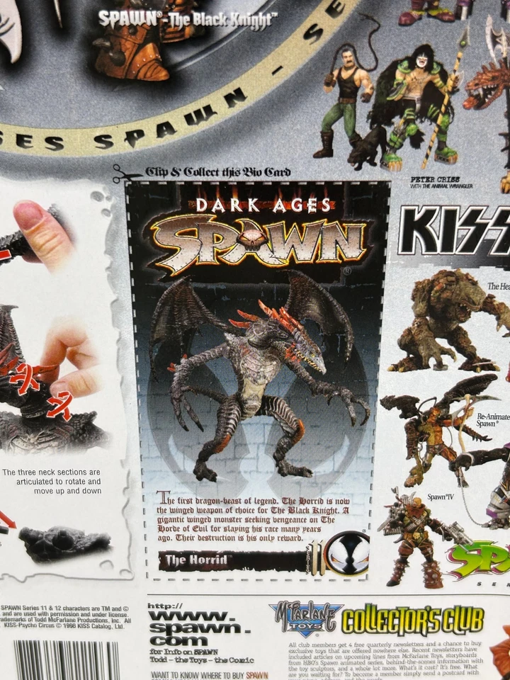 McFarlane Dark Ages Spawn The Horrid Dragon 1998 figura sellada sin usar, en caja serie 11 Foto 4 de 4