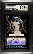 2022 Panini Chronicles - Obsidian Autographs Seiya Suzuki RC #OA-SS Electric...