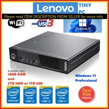 Windows 11 Pro Lenovo i7 2TB SSD 16GB RAM M73 M93 Small Tiny Desktop PC WiFi*VAT