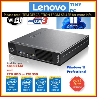 Windows 11 Pro Lenovo i7 2TB SSD 16GB RAM M73 M93 Small Tiny Desktop PC WLAN*MwSt