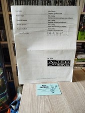 Manuel Guide Altec Lansing ACS54 Vintage Version Française 1999