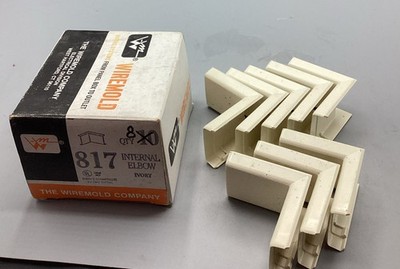 NOB Lot Of 8 Wiremold 817 Ivory Internal Elbow