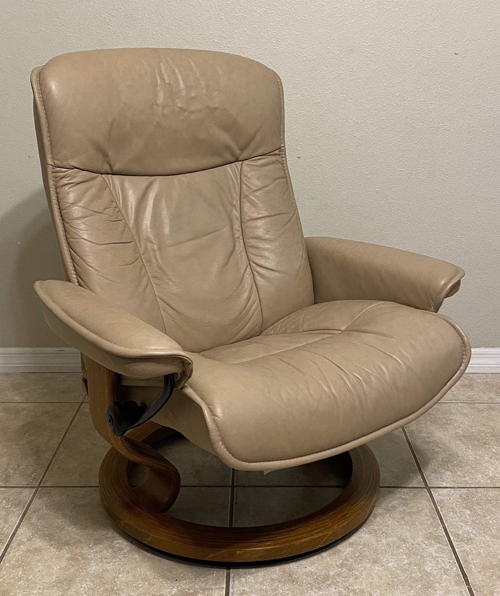 Ekornes Stressless 'President' Leather Recliner Chair Large Norway