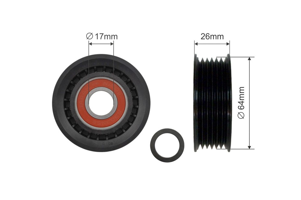 Pulley Idler V-Belt For Chery Tiggo T11 06- Ford C-Max Ceu 15- - Image 7