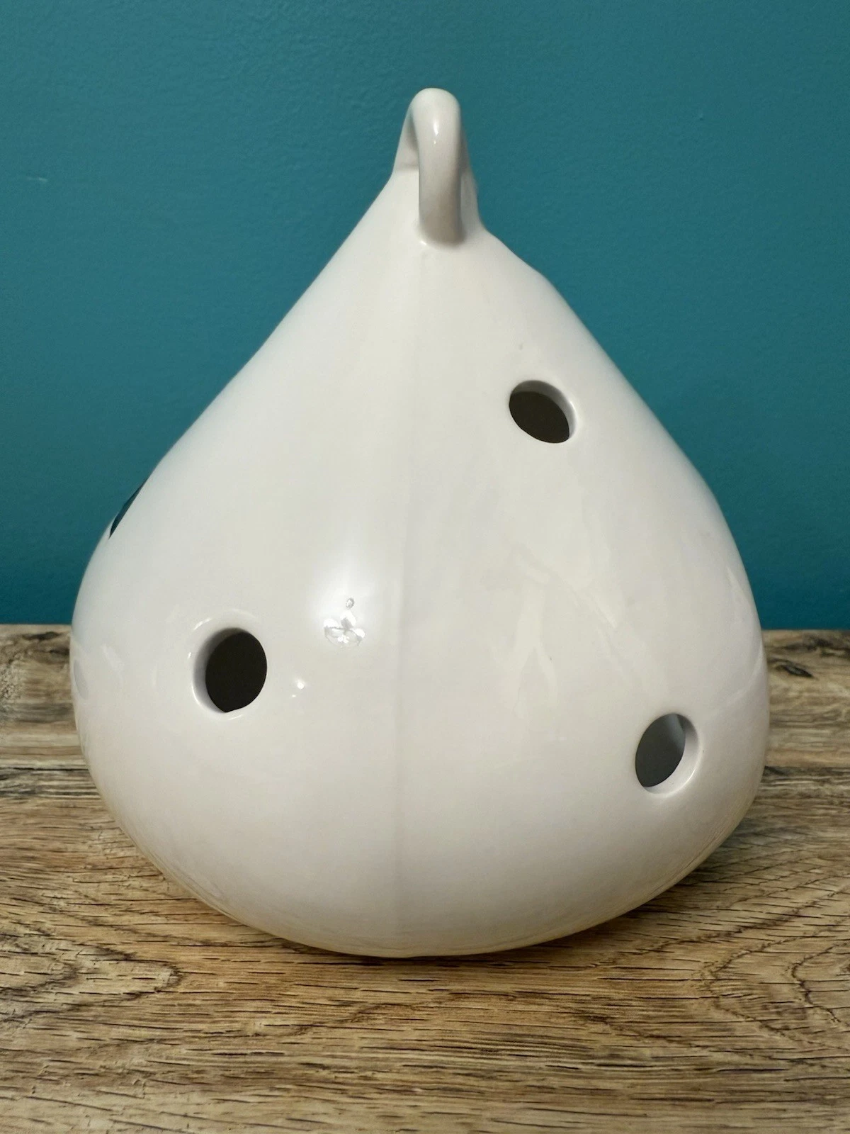 Yankee Candle Co Ceramic Candle Holder Halloween Ghost Jack-O-Lantern RETIRED image 4