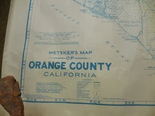 VINTAGE CHAS  F. METSKER  San Fran. Market St. MAP , O.C.COUNTY CALIFORNIA LOTS 