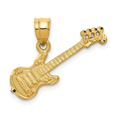 14k Gelbgold Gitarre Charm Anhänger 0,79 Zoll