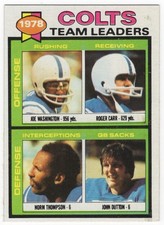 1979 Topps Joe Washington/Roger Carr/Norm Thompson/John Dutton Baltimore Colts