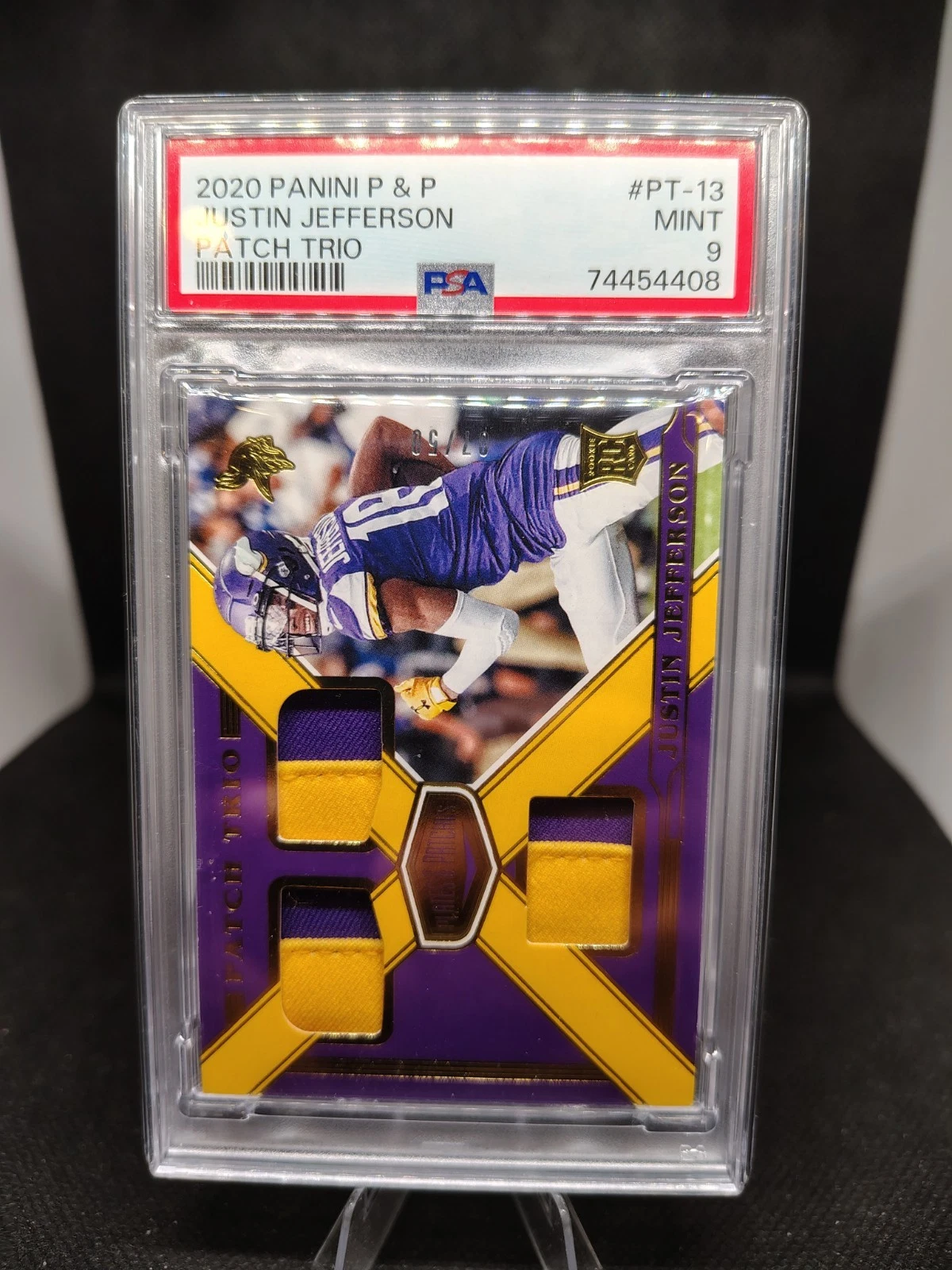 Justin Jefferson Panini Plates & Patches Patch Trio #PT13 Base