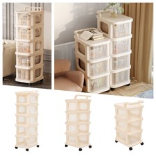 Plastic 3/4/5 Tier Storage Drawers Draw Tower Unit Office Home Organiser Trolley