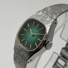 Reloj Citizen Automático Cal.7021 1974 Grabado Esfera Verde Damas Vintage Japón