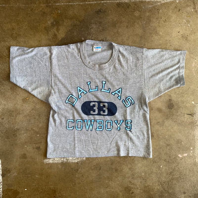 70s - 80s VINTAGE DALLAS COWBOYS FOOTBALL CROP TOP T-SHIRT SZ XS