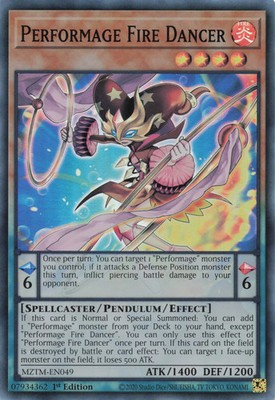 Yugioh MZTM-DE049 - Performage Feuertänzerin - Super Rare