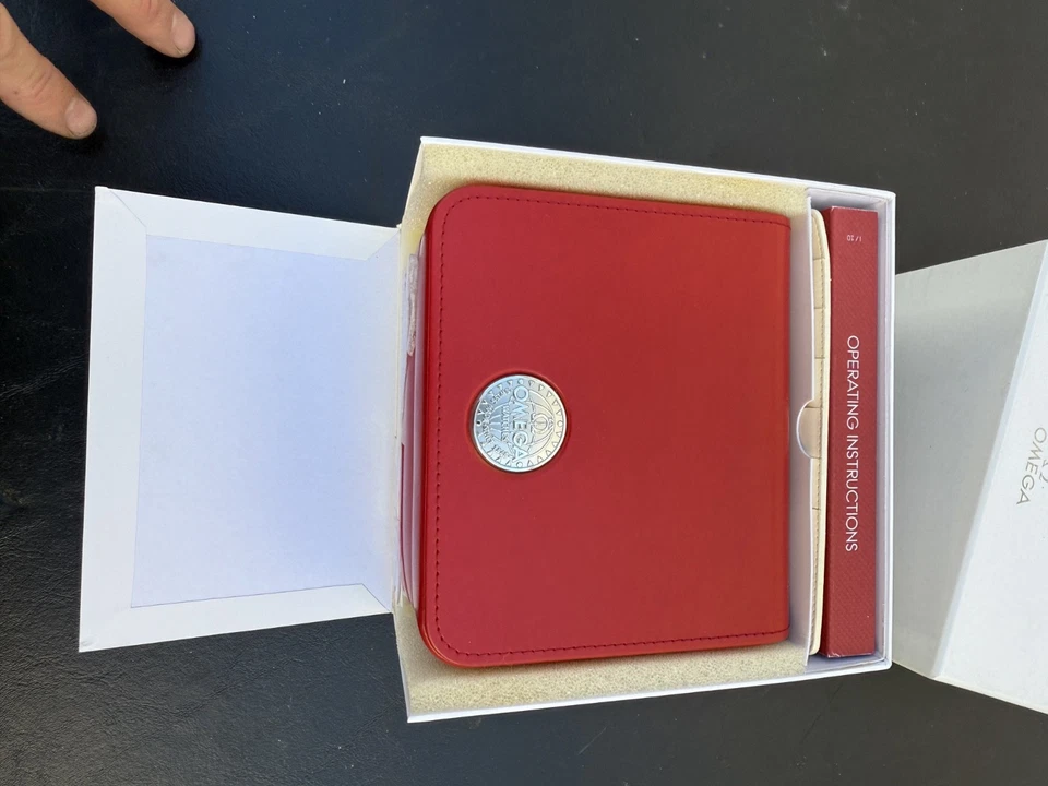 Caja de presentación de exhibición de reloj de cuero Omega solo con certificado 78065844 WB#1#7 Foto 3 de 4