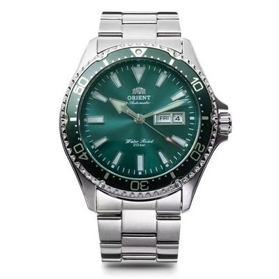 Orient Men's Watch Automatic Mechanical Diver Stainless Steel Strap Waterproof