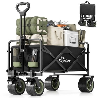 SAMAX Bollerwagen Faltbar Strandwagen Transportwagen Handwagen Klappbar Offroad