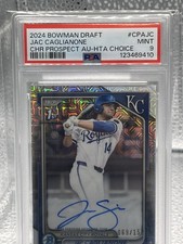 2024 BOWMAN CHROME JAC CAGLIANONE RC AUTO HTA CHOICE AUTOGRAPH # /150 MINT PSA 9