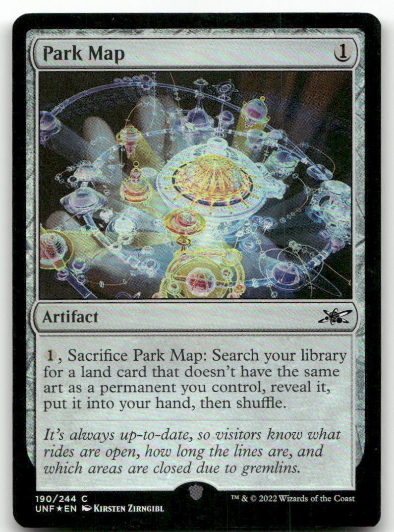 Park Map #190 (Foil) (LP) Unfinity UNF Magic MTG