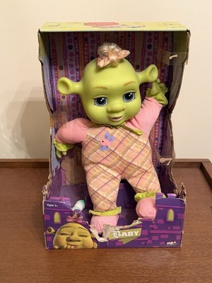 MGA Shrek Baby Felicia Ogre Laugh With Me Toy Doll Plush Working W/box & Bottle