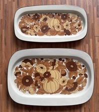2x Rosenthal Terra Prato Vorlegeplatten 39x26/34,5x18cm Wolf Karnagel WIE NEU