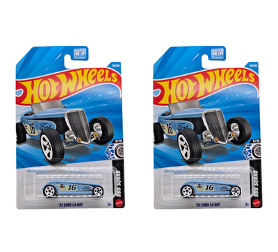 2026 Hot Wheels '33 Ford Lo Boy #119 Blue & Gray - Set of 2