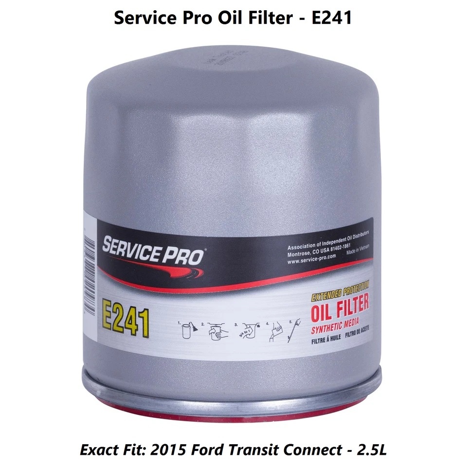 2015 Ford Transit Connect 2.5L Complete Oil, Air & Cabin Filter Kit (5W-20) Foto 3 de 4
