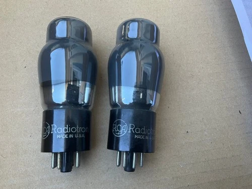Two Vintage RCA 6V6G Radio Amplifier Vacuum Tubes  Untested