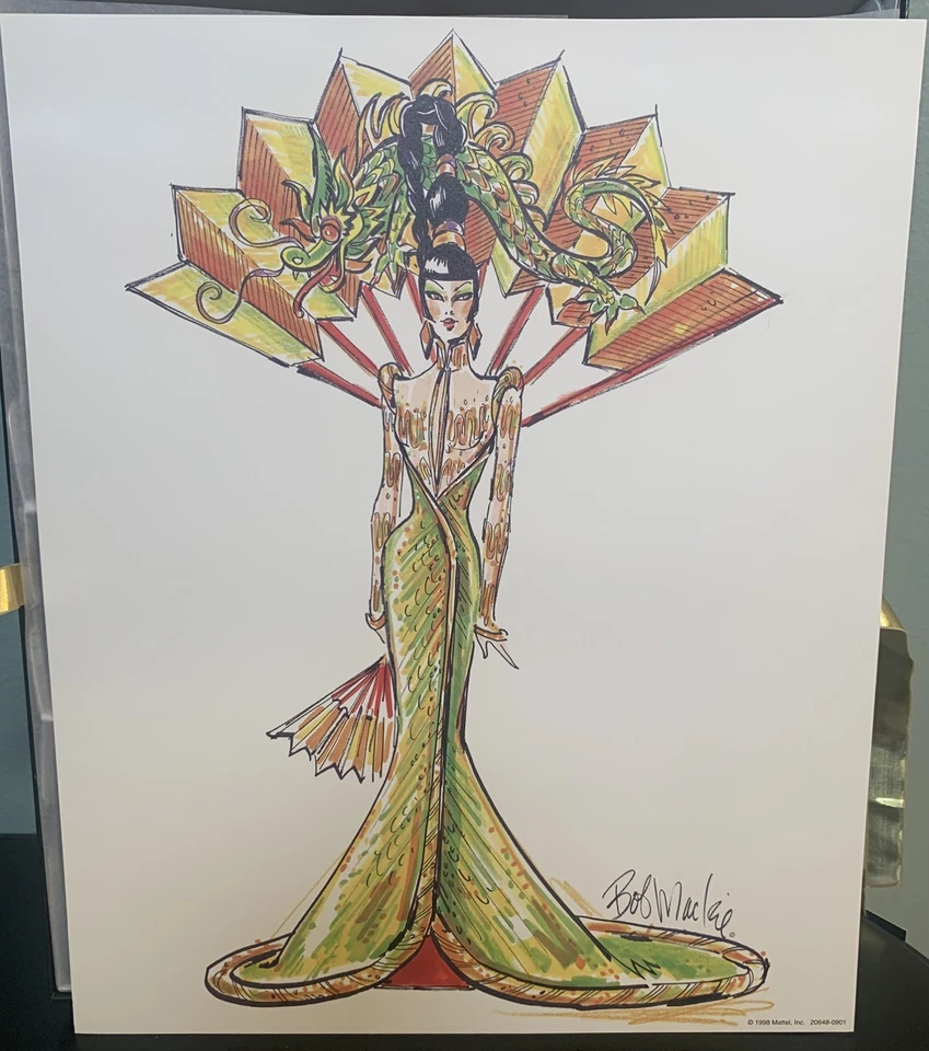 Muñeca Barbie Bob Mackie Fantasy Goddess of Asia Edición Limitada NRFB Foto 3 de 4