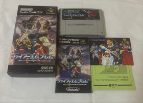 Fire Emblem Famicom Game Cartridge with Strategy Guide &mdash; Used, Complete Set