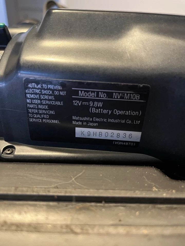 Vintage Panasonic M10 VHS Camcorder with Hard Case & Accessories - Image 4 of 4