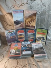 Lot of 9 Train Locomotive VHS Video Tapes Rai...