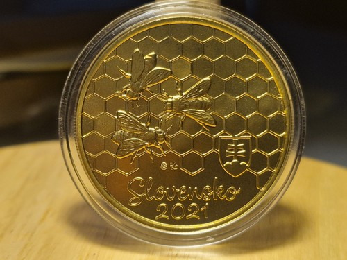 Slowakei 5 Euro Flora + Fauna: Honigbiene 2021 stgl. - Bild 2 von 2