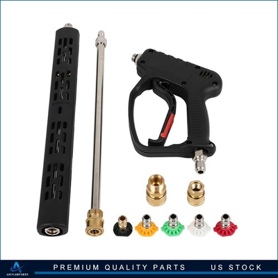 #ad Pressure Washer Gun W Extension Wands Swivel Quick Connect M22 14mm 3 8quot; 4500psi $43.22