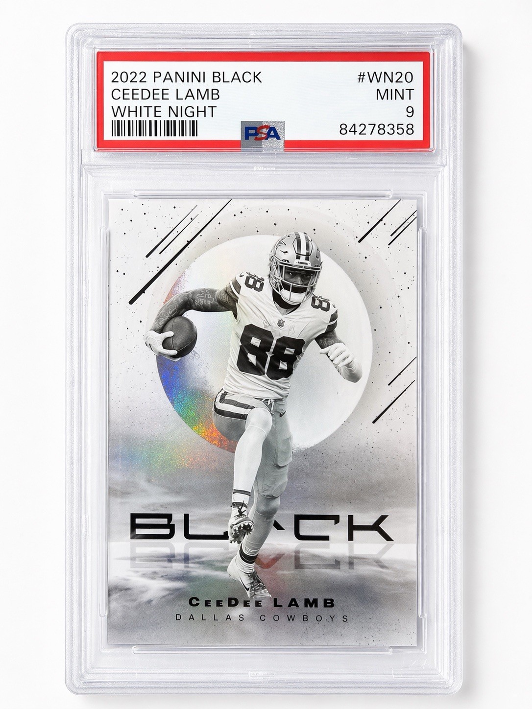 2022 Panini Black - White Night CeeDee Lamb #WN-20